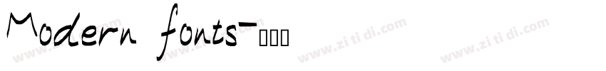 Modern fonts字体转换